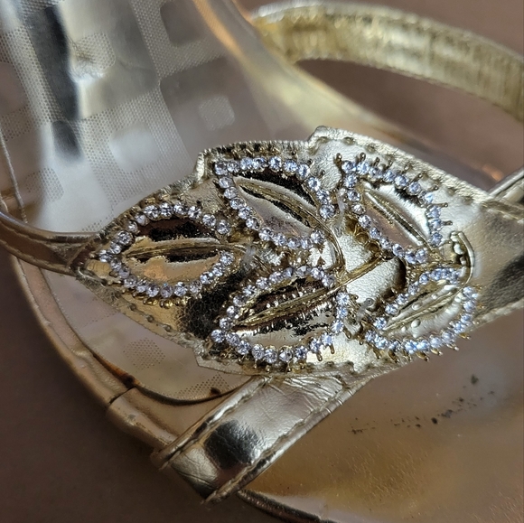 Gold Rhinestone Heels - Picture 2 of 11